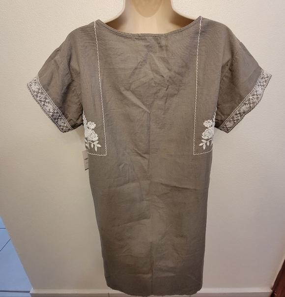 Forever 21 Linen Blend Short Sleeve Dress - Picture 5 of 5
